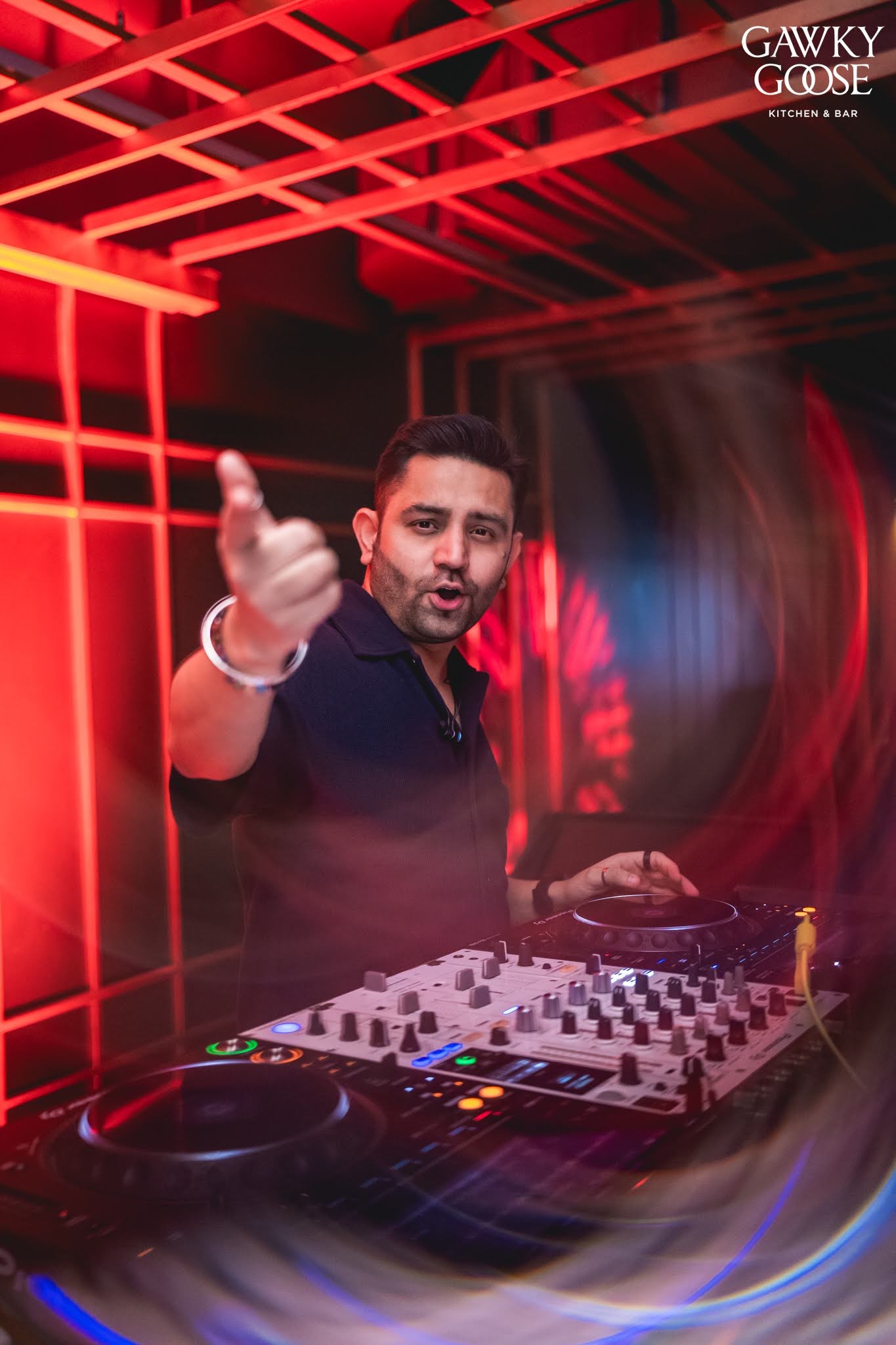 Deep Bhamra performing at a live DJ set
